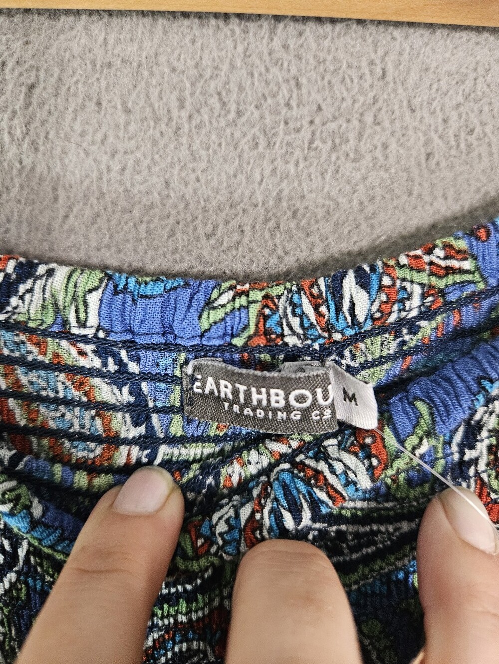 Earthbound Medium paisley handkerchief hem maxi skirt boho Lagenlook Ruched NWT - Picture 5 of 10